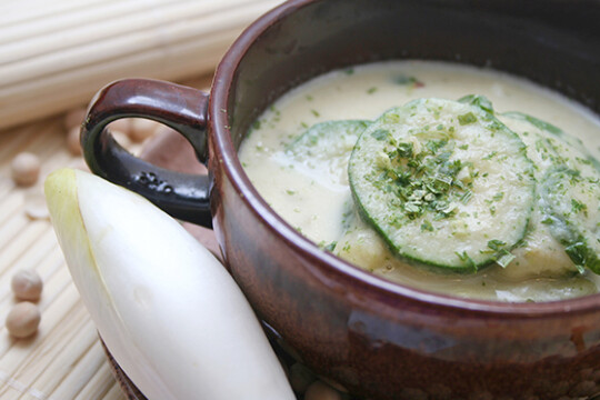 Суп кисломолочный с баклажанами или кабачками